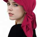 Headscarf Baseball Cap for Men Women, Summer Sun Visor Hat (Red)