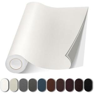 Leather Repair Patch, 17X79 Inch Self Adhesive Leather Repair, Large Vinyl Patch Tape for Couches, Furniture, Car Seats, Cabinets, Wall, Handbags 17X79 Inch, White