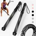 3 x Ropeless Battle Ropes for Home Gym-Portable Cordless Training Rope Fitness Equipment for Men & Women,Weighted Workout Ropes for HIIT,Versatile Exercise Equipment for Home and Travel(Black)