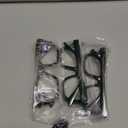 CCVOO +2.25 Oprah Style Reading Glasses for Women, Eyeglasses, Blue Light Readers for Women, Computer Eye Glasses, Cheaters (Black+grey Leopard+green)