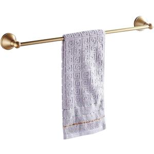 Flybath Towel Bar Rail Single Layer Antique Brass Towels Hanger Holder Wall Mounted 57 cm / 22 Inch, Brushed Bronze