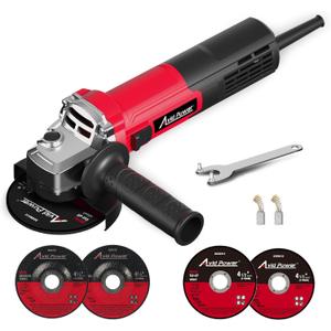 AVID POWER Angle Grinder 4-1/2 inch Electric Grinder Tools 750W 6.5 Amp Metal Grinder, 11500 RPM, with Grinding and Cutting Wheels, Auxiliary Handle, Wrench for Cutting and Grinding