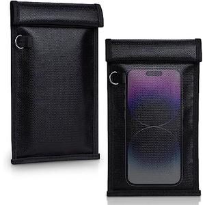 Simket Faraday Bags for Phones and Car Key 2 Pack, Signal Blocking Pouch, Cell Phone Signal Jammer, Car Key/WiFi/RFID/GPS Signal Blocker Black (m)