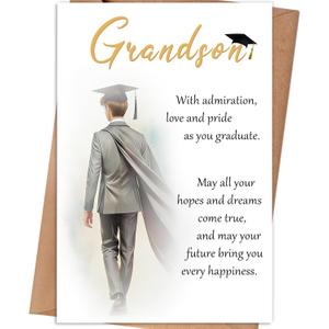 2 x Grandson Graduation Card, 8×5.3 inches