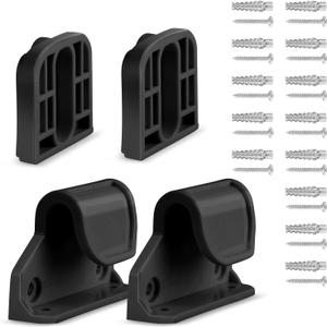 Retractable Baby Gate Replacement Parts, 55" W x 33" H Retractable Baby Gate Extensions (Including 2 x Latches + 2 x Brackets + 1 Set of Screws) for Retractable Gate (Black)