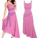 Vaianie Princess Cosplay Costume for Adult Women Pink Sleeveless Dress Outfits for Halloween Party (Large, Purple)