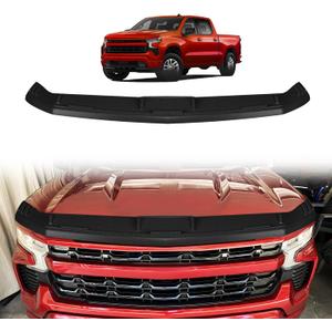 TripleAliners Hood Deflector Protector Compatible with 2019-2025 2026 Chevy Silverado1500 Accessories Hood Protector TPE Bug Deflector Shield Replacement(No for ZR2, Custom Trail Boss & LT Trail Boss)