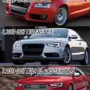 Front Bumper Lip Splitter Spoiler Fit for Audi S5/ A5 S-Line/ A5 B8 B8.5 2008-2017 + S4/ A4 S-Line/ A4 B8 B8.5 2008-2016, Carbon Fiber Style Coating 3pcs Accessories Air Chin Body Kit