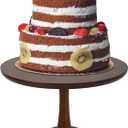 Rustic Cake Stand, 12 Inch Wood Cake Stand Set Wooden Round Cupcake Stand for Wedding Birthday Party Decor Dessert Cookie Serving Tray Pie Plate Holder Farmhouse Style