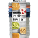 Adult 1/2 Cup Containers, Multicolor 5 Packs