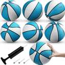 Honoson 6 Pack Water Pool Basketball Swimming Pool Rubber Waterproof Basketball for Summer Lake Party Favors(9 Inch,Light Blue)