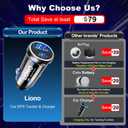 LIONO Car GPS Tracker & Charger with Built-in Rechargeable Battery, GPS Tracker for Vehicles, Hidden Car Tracker for Anti-Theft & Parking Location, for Family& Fleets, No Monthly Fee, No SIM, iOS Only