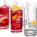 Amazing Abby - Probity - 16-Ounce Plastic Tumblers (Set of 6), Drinking Glasses, Reusable Cups, BPA-Free, Shatter-Proof, Dishwasher-Safe (Made of Plastic, NOT Glass)