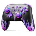 Controller for Switch/OLED/Lite, Wireless Pro Switch Controller with LED Joystick/Motion/Vibration/Turbo/Wake up (Purple)