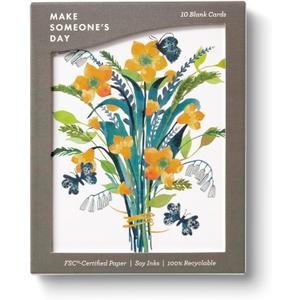 Compendium Boxed Blank Note Cards  10 All-Occasions Note Cards  Citrus Bouquet Design