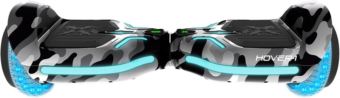 Hover-1 i100 Electric Hoverboard - 7MPH Top Speed, 10 Mile Range, 5HR Full-Charge, Built-In Bluetooth Speaker, Rider Modes: Beginner to Expert Self Balancing Scooter (Camo)