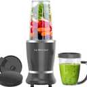 La Reveuse Personal Size Blender 250 Watts Power for Shakes Smoothies Seasonings Sauces with 1 Piece 15 oz Cup,1 Piece 10 oz Mug,BPA-Free (Black)