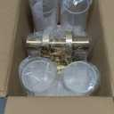 Wall Sconces Set of Two, Hardwired Brushed Gold Bathroom Sconces Wall Lighting with Clear Glass, Modern Sconces Wall Decor Set of 2 Bathroom Light fixtures for Mirror Hallway (Bulbs Not Included)