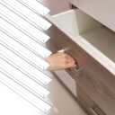 uxcell 12Pcs Cabinet Door Protector, 18" x 1/2" PVC Edge Guard Slip-on Drawer Edge Protector for 5/16"- 1/2" Thick Kitchen Cabinets Door, Clear