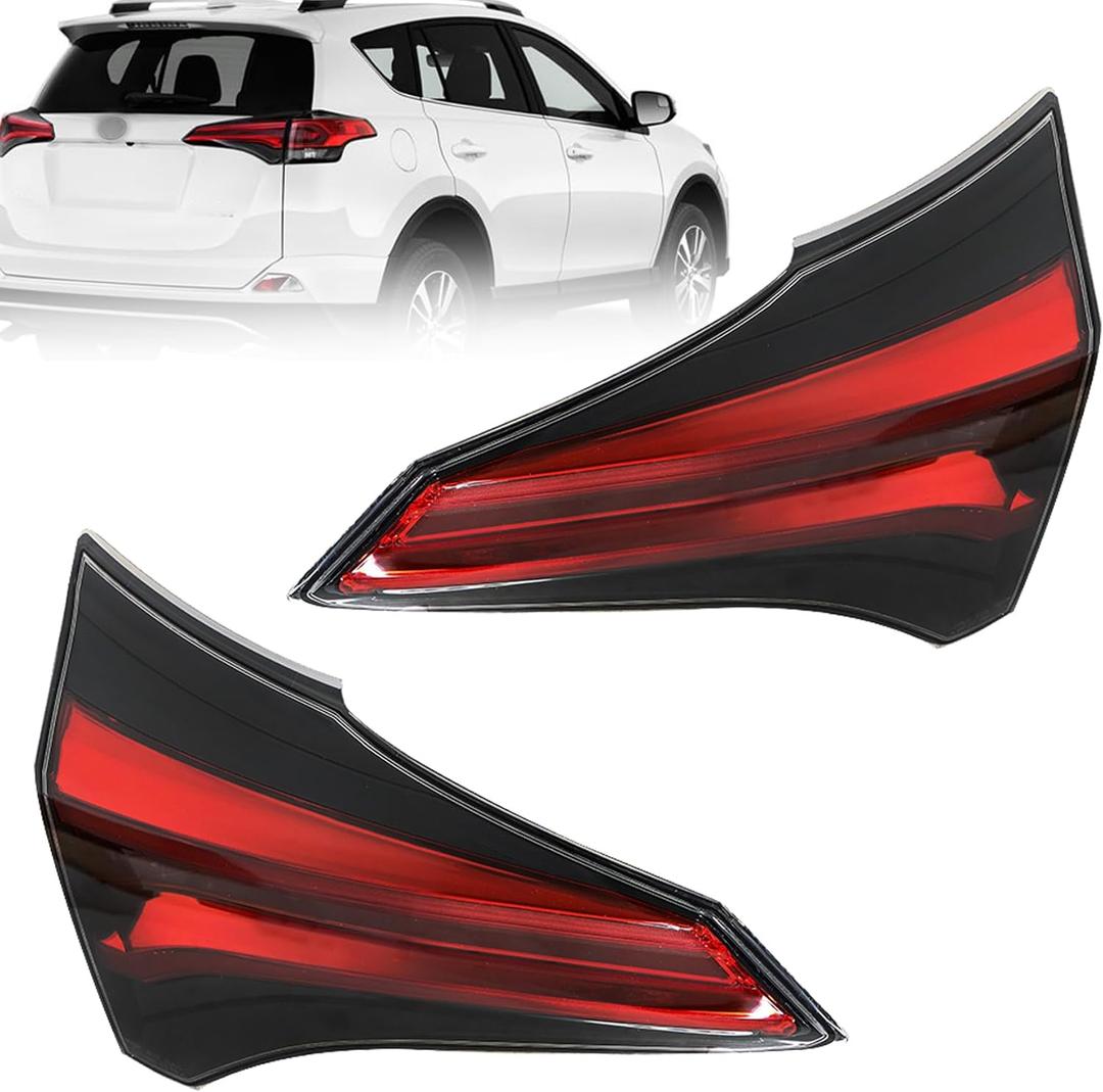 munirater 2-Pack Rear Left and Right Tail Light Brake Lamp Assembly Replacement for RAV 4 2016-2017 Inner Driver and Passenger Side