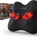 Back Massager with Heat, Cordless Back and Neck Massage for Pain Relief Deep Tissue, 4D Shiatsu and Percussion Massage Pillow, Lower Back Massager for Office, Gifts for Christmas Women Men, Black