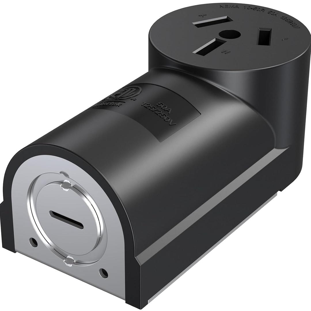 50A Welder Receptacle NEMA 10-50R 220V Dryer Outlet Electric Range Stove Power Socket Surface Mount Side Wire 120V/ 240V 3 Prong Non-Grounding Industrial Grade ETL Listed