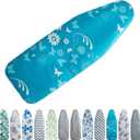 Ironing Board Cover for Homecare,Homes Ironing Board Cover and Pad,30x13in 49x18in 54x15in Elastic Iron Board Cover Cotton Ironing Cover and Pad(Cyan,49x18in)