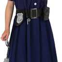 Morph Police Officer Costume For Girls, Cop Costume For Girls, Girl Police Officer Costumes Blue, Kids Halloween Costumes (3-4 Years)