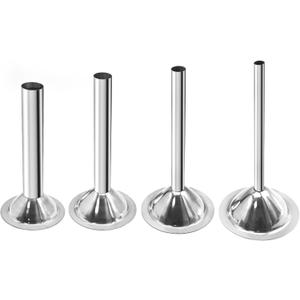 4Pcs Sausage Stuffing Tubes Stainless Steel Sausage Stuffer Tubes Sausage Maker Tubes Stuffing Nozzles for #32 Meat Grinder