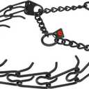 Herm Sprenger Black Stainless Steel Dog Prong Collar with Easy On Assembly Chain Professional Training Pinch Collar for Small Medium Large Dogs Made in Germany (24in x 3.2mm (Neck Size up to 19in))
