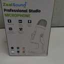 ZealSound USB Microphone,Condenser Computer PC Mic,Plug&Play Gaming Microphones for PS 4&5.Headphone Output&Volume Control,Mic Gain Control,Mute Button Vocal,YouTube Podcast on Mac&Windows(Black)