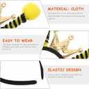 6 x Amosfun Party Bopper Antenna Headband Hair Address Bee Ant Ladybug Hair Band Adult Costume Accessories Birthday Party Favors (Black)