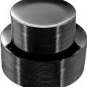 PULOTE 100PCS Black Plastic Plates Disposable - Premium Heavy Duty 50 Black Dinner, 50 Dessert/Salad Plates - Ideal for Party, Halloween