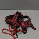 NESTROAD No Pull Dog Harness with Leash, Reflective No Choke Pet Vest Harness,Adjustable Soft Padded Dog Harness with Easy Control Handle for Large Dogs(Checkered Red,Large) (Lneck 15-19" chest 19-29")