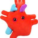 GIANT MICROBES Heart Plush, Biology Stuffed Animal, Organ Transplant Gifts, Anatomical Heart, Cardiac Nurse Gift, Cardiology Gift, Surgery Recovery Gifts, Anatomy Plush, Medium