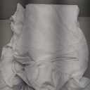 1 Pack Ruffle Tablecloth 60" x 102" White Rectangle Shape Scalloped Edge Tablecloth for Kitchen, Dining and Weddings.