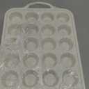 Regular 12 Cup and Mini 24 Cup Nonstick Cupcake Pan Set Silicone Muffin Pan for Baking Silicone Cupcake Mold with Metal Reinforced Frame BPA Free (2 Pcs, Cream)