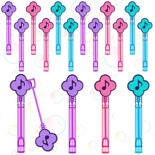 RoundFunny 24 Pcs Music Mini Bubble Wands Party Supplies Favors Decorations Kawaii Bubbles Sticks Wands for Fan Meeting Anime Theme Birthday Party Goodie Gift Bag Outdoor Activity