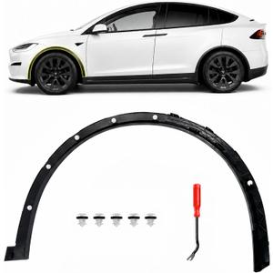 Front Left Driver Side Fender Wheel Arch Molding Trim Compatible with Tesla Model X 2016-2021 Replace 103528800H 1035288-00-H Fender Molding Trim