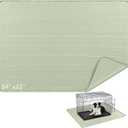 Silicone Dog Crate Mat, 34"x 22" Under Dog Crate Kennel Pad with Raised Edge, Washable Dogs Bed Mat, Waterproof, Leakproof, Protect Floors (Green)