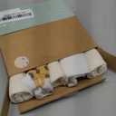 Momcozy Baby Washcloths - 4 Layer Design| Medium Thickness| Premium Cotton for Newborns' Skin-Great for Bathing, Wiping & on-The-go Use, Shower Gift and Essential(5 Pack, 10x10 inch) (Sunny Giraffe)