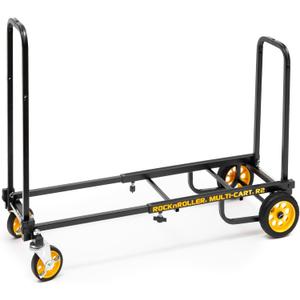 Rock-N-Roller R2RT (Micro) 8-in-1 Folding Multi-Cart/Hand Truck/Dolly/Platform Cart/26" to 39" Telescoping Frame/350 lbs. Load Capacity, Black