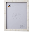 Handicrafts Home White 5x7 Picture Frame for Modern Minimalist Home Decor, Wedding Gift, Farmhouse Wall Decor, Boho Shelf Styling, Vintage Bone inlay Frames for Aesthetic & Living Room Picture Frame