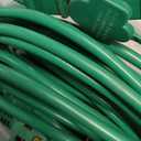 Eversimpleinc 50FT Outdoor Extension Cord with 6 Outlets Evenly Spaced, with Waterproof Cover, Ideal for Outdoor Decoration Lawn Patio Lights, 16AWG/3C SJTW, ETL Listed (Green)