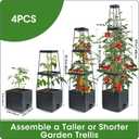 MQFORU Tomato Planter Boxes with Trellis Outdoor, 57" Self Watering Raised Garden Bed, Tall Square Planters for Indoor Plants, Large Tomato Cage for Patio, Use for Indoor Outdoor (4)