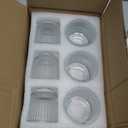 6pcs Assorted Clear Votive Candle Holders for Wedding Centerpieces, Vintage Ribbed Tealight Candle Holder for Home Table Decor, Large Glass Candle Holder for Christmas Decor, Bridal Shower