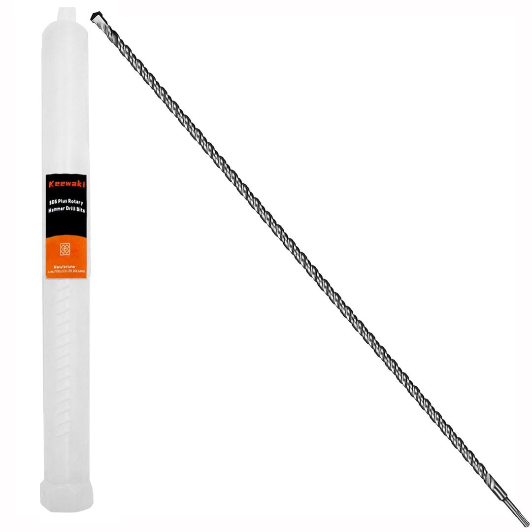 SDS Plus Rotary Hammer Drill Bit 3/8" x 39" Concrete Masonry Drill Bits for Brick, Cement & Stone - Durable Alloy Tip, Fast Drilling