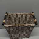 GRANNY SAYS Wicker Trash Can, Waste Basket for Bathroom, Waterproof Bathroom Garbage Can, 19 Liters/5 Gallons Wastebasket with Handle, Decorative Waste Basket for Bedroom, Office, Living Room, 1 Pack (Butter Milk)