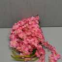 DearHouse 6 Pack Artificial Fake Wisteria Vine Ratta Hanging Garland Silk Flowers String Party Home Wedding Decor, 3.75 Feet/Piece,Pink