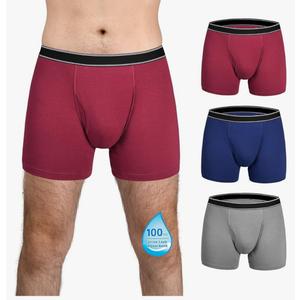 TIICHOO Washable Incontinence Underwear for Men Cotton Boxer Briefs 100ml Absorbency Mens Leakproof Underwear,5XL